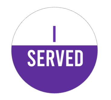 Purple I served Pin