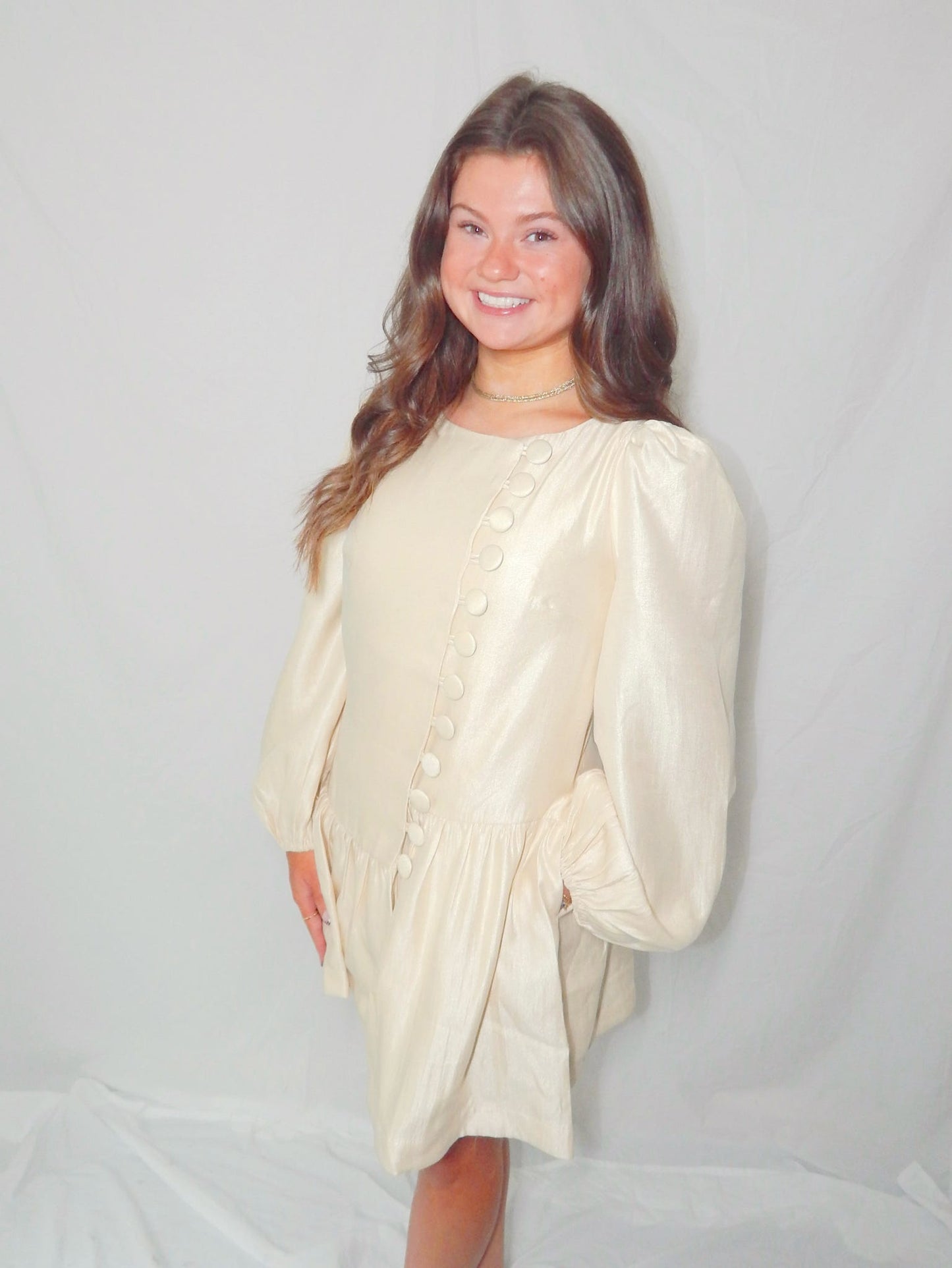 The Champagne Shimmer Dress