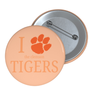 I Love The Clemson Tigers Pin